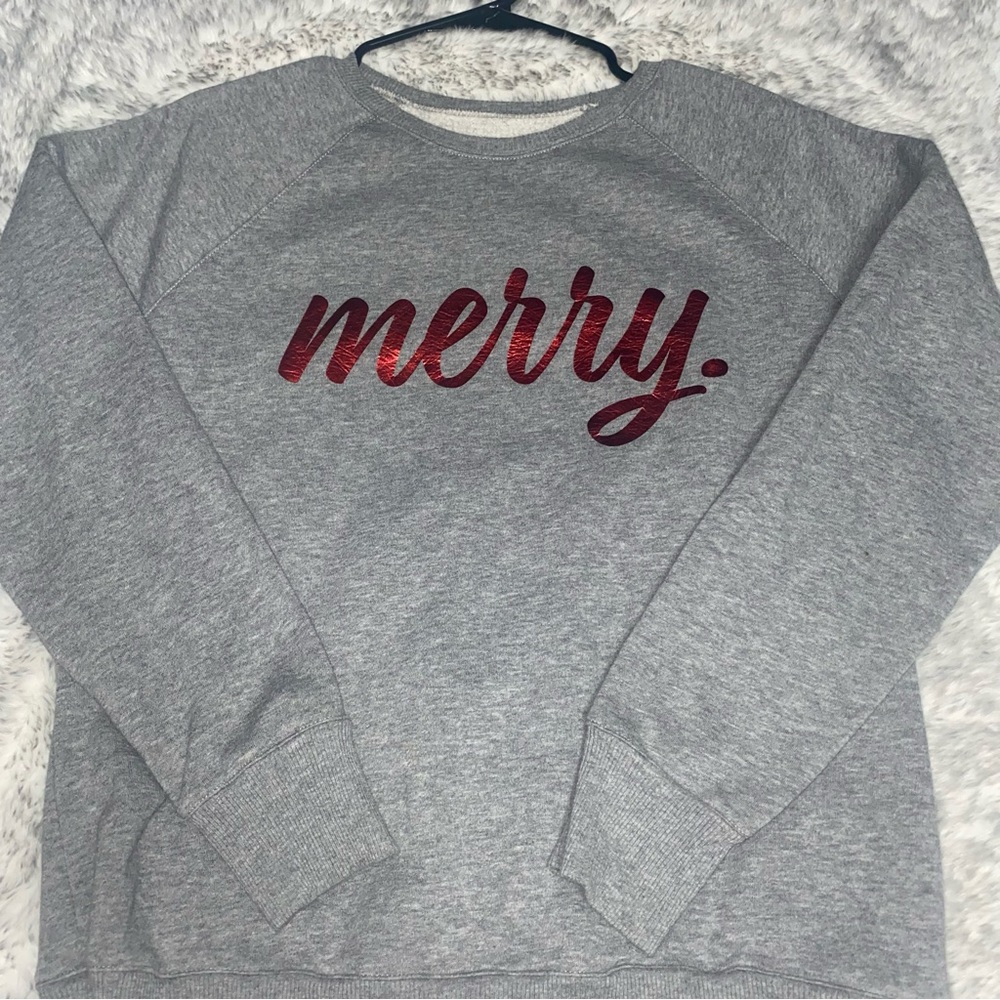Red Foil Merry Sweater